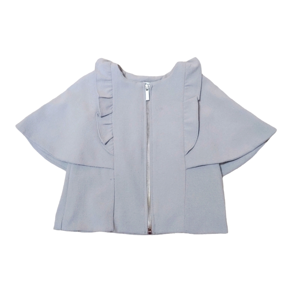 Max Studio Baby Grey Shimmer Cape Jacket Size 24 Months